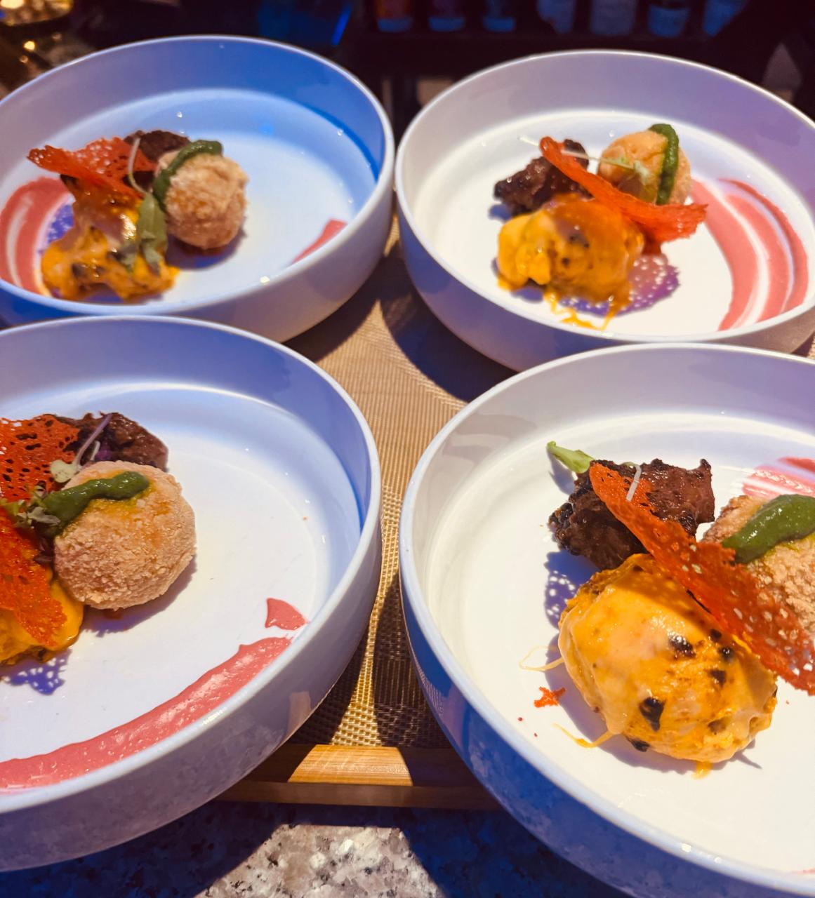 Tasting plates of appetizers