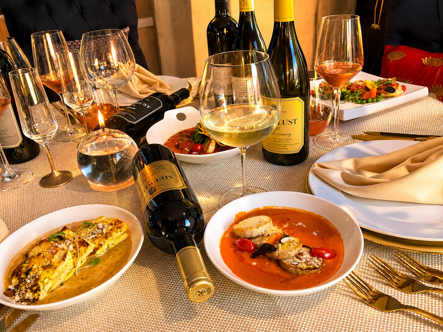 Pairings, by candlelight.