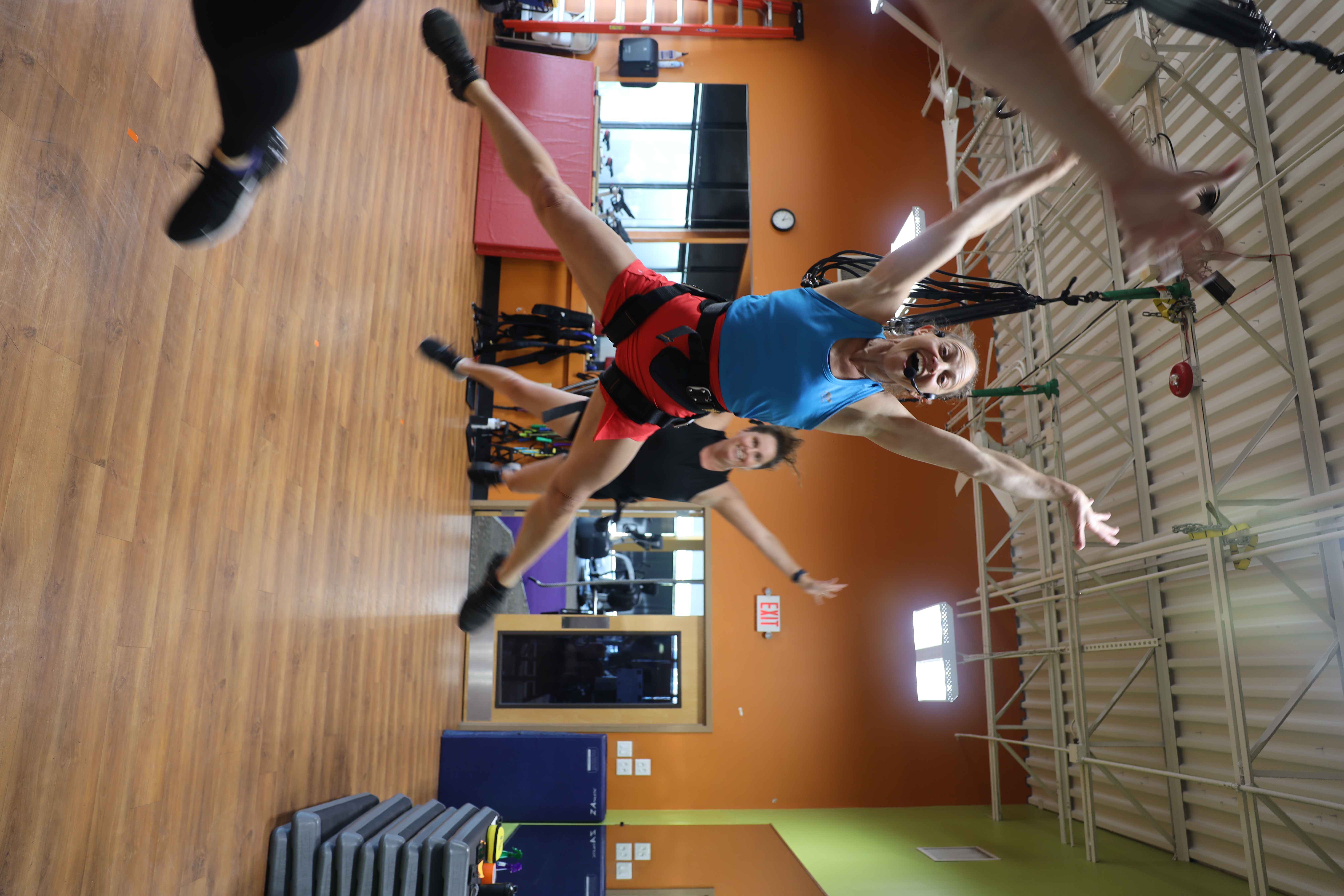Bungee fitness class - pure joy in motion