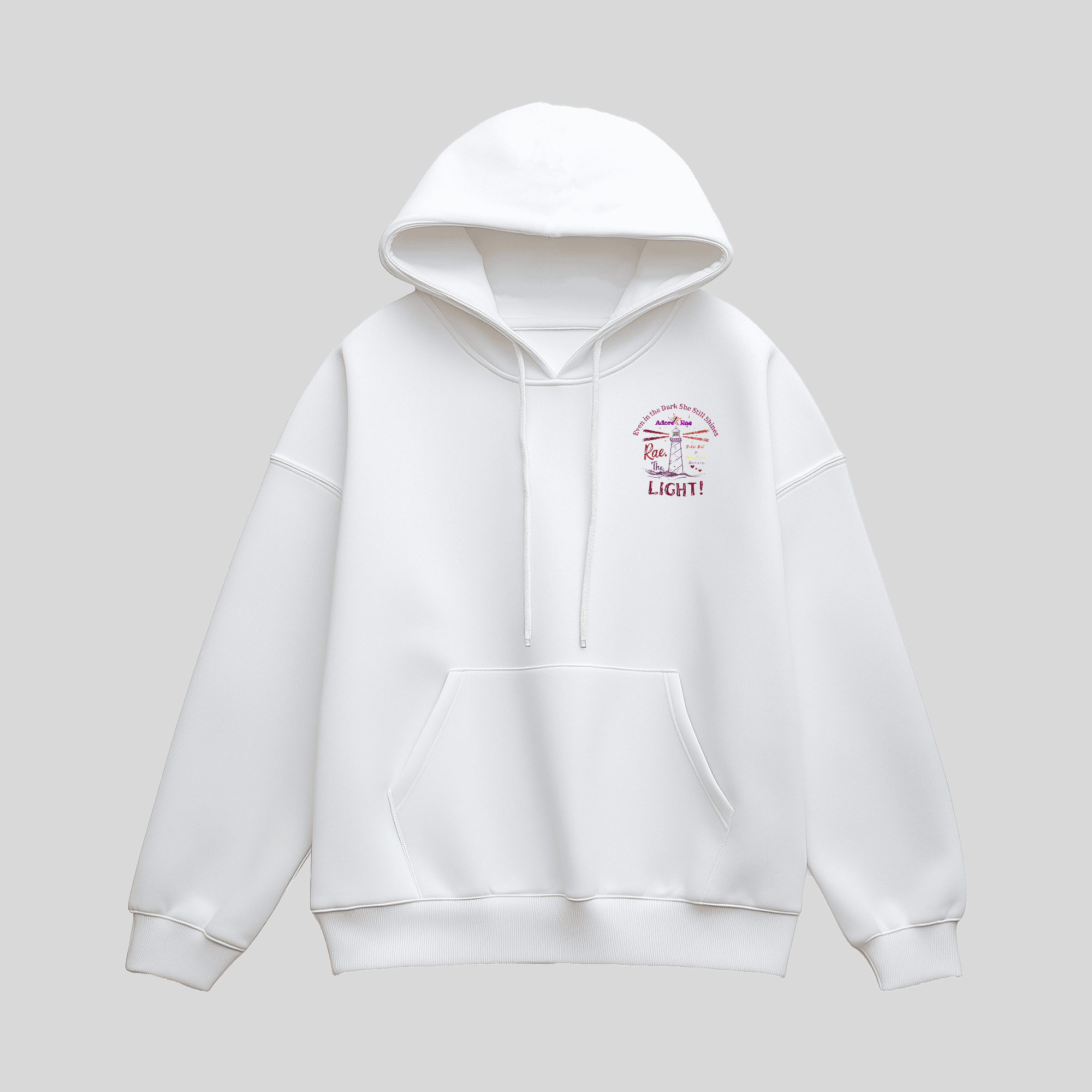 Ado're Rae The Light Hoodie - White (Front)