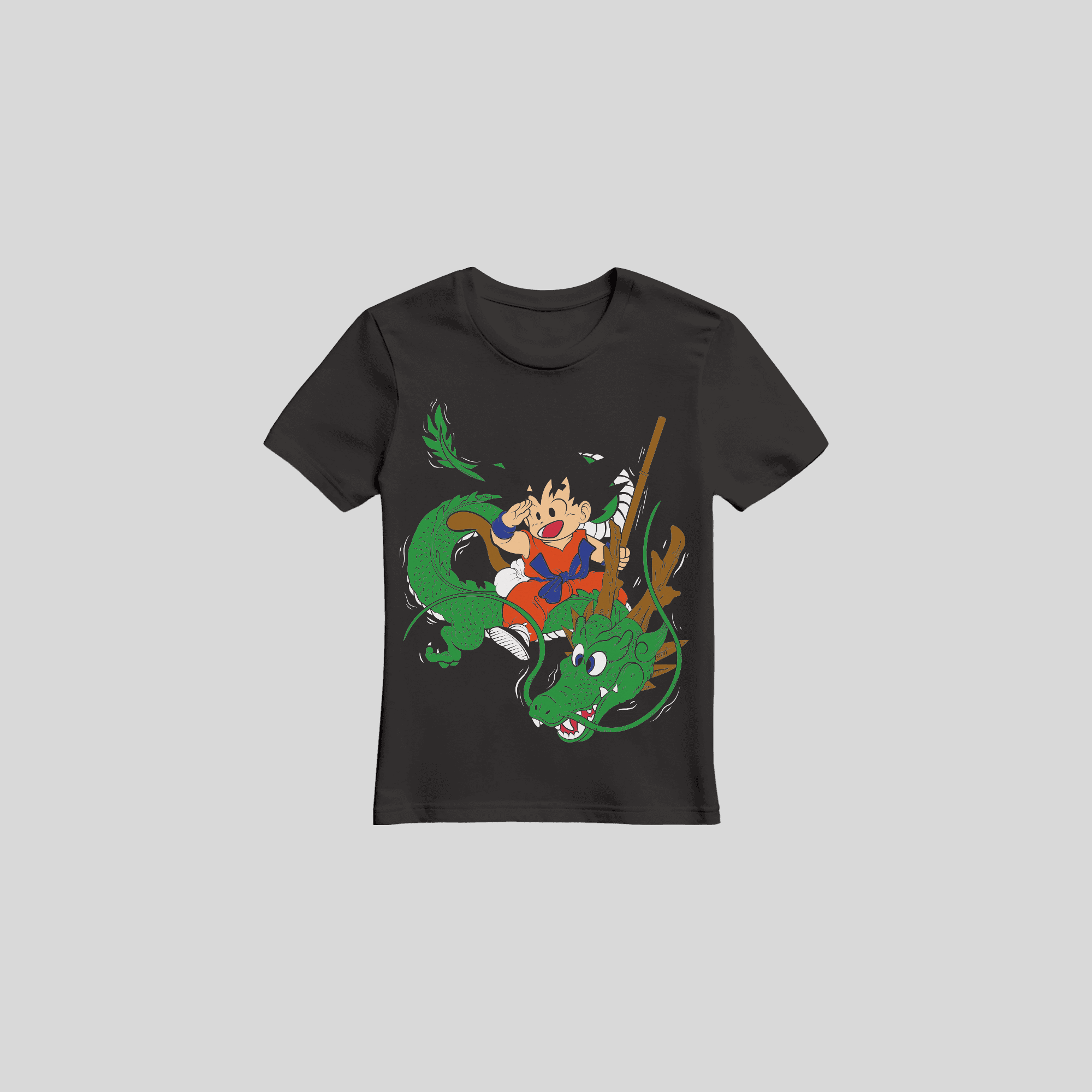 DBZ Goku Rides Shenron Kids Tee