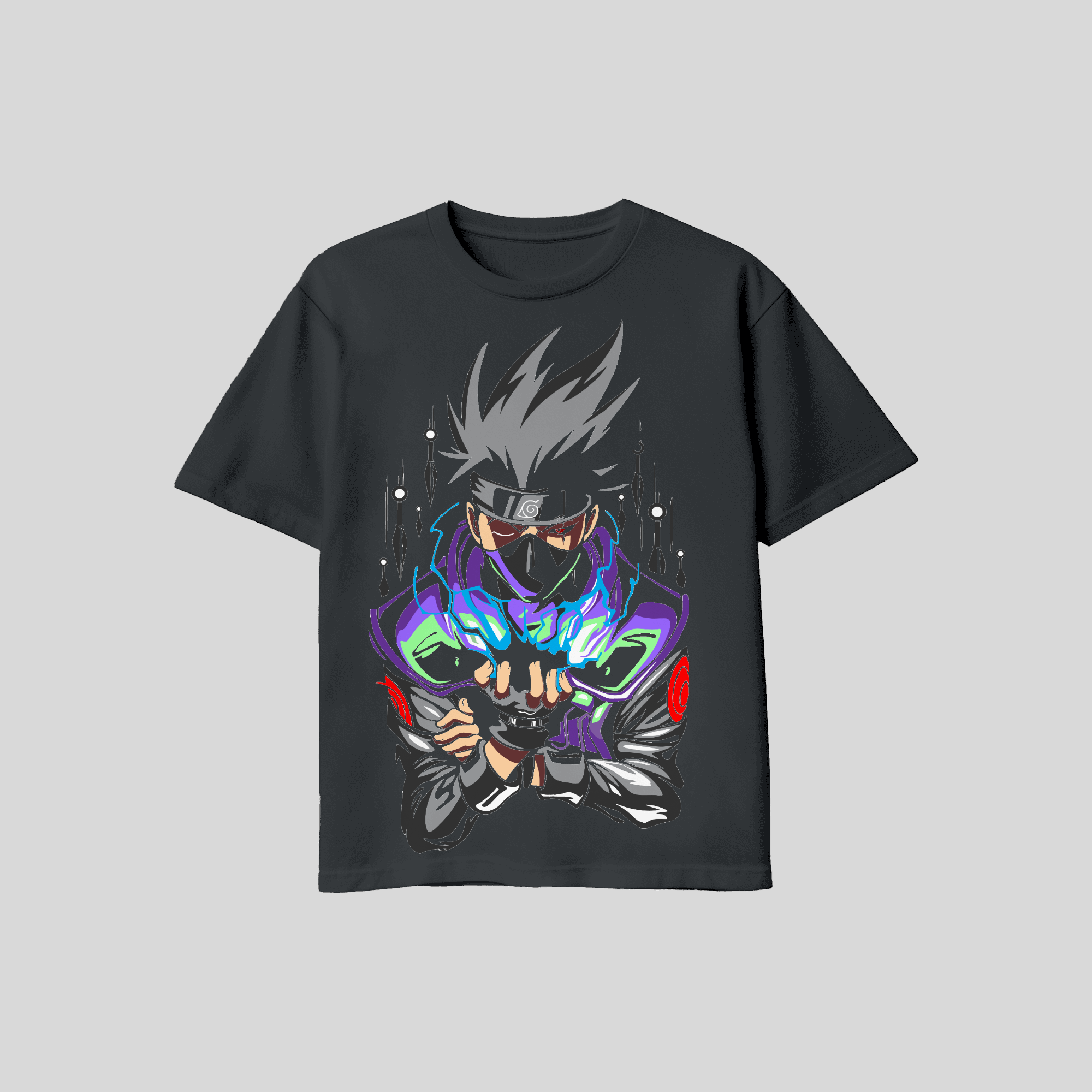 DBZ Saiyan Dragon Tee — Black Halftone