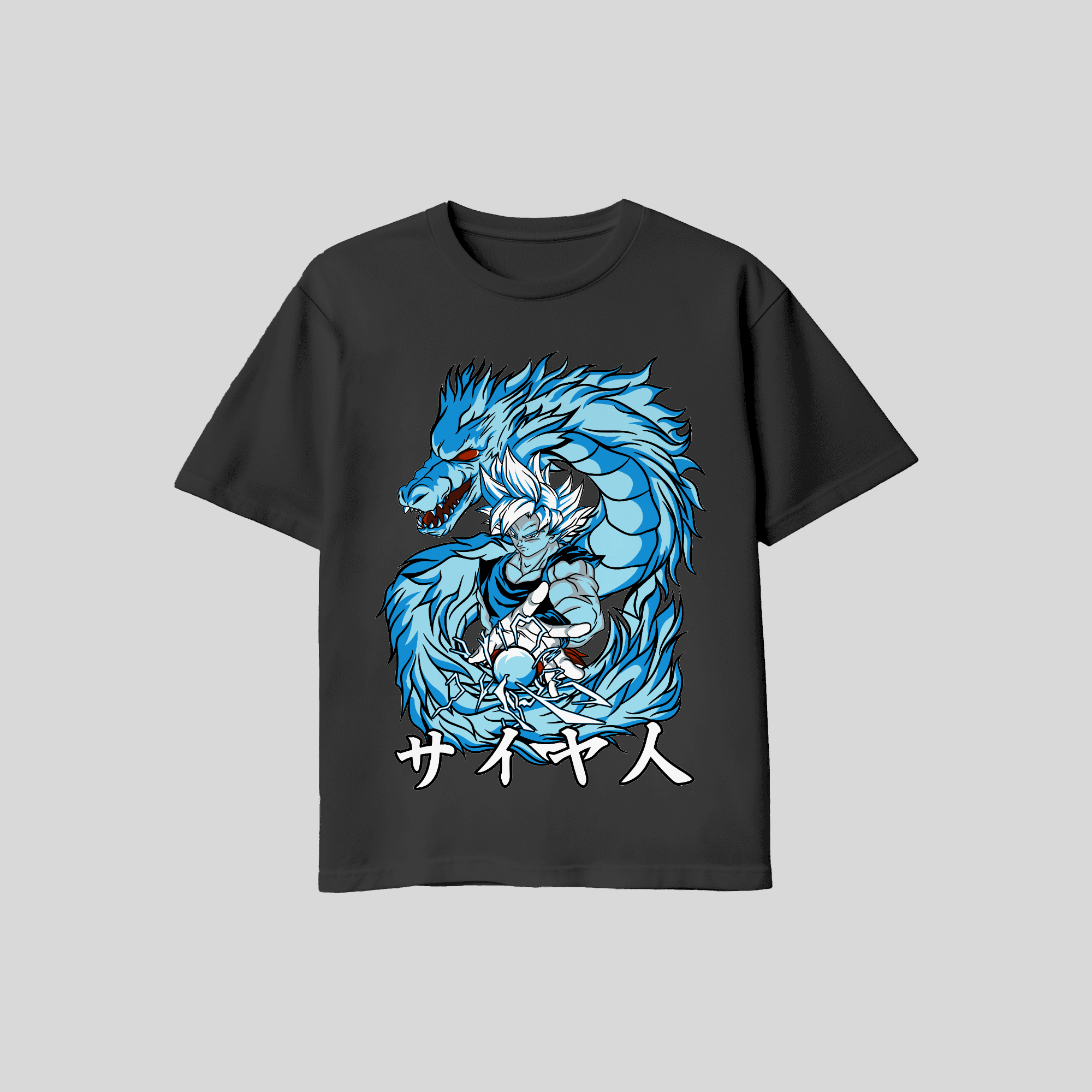 DBZ Saiyan Dragon Tee — Charcoal