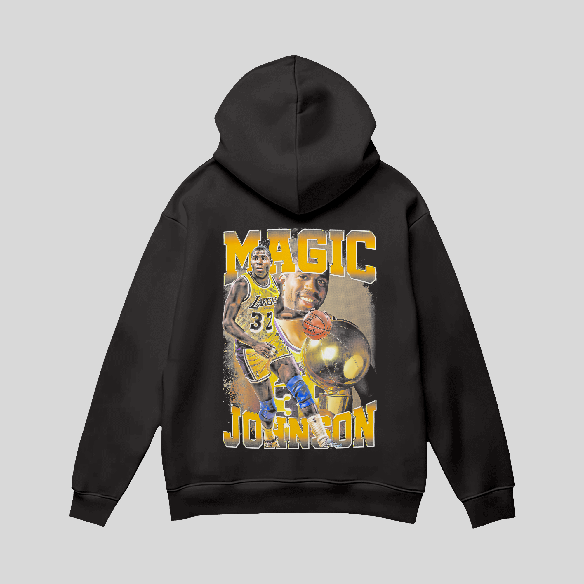 Legend Magic Johnson Hoodie - Black (Back Print)