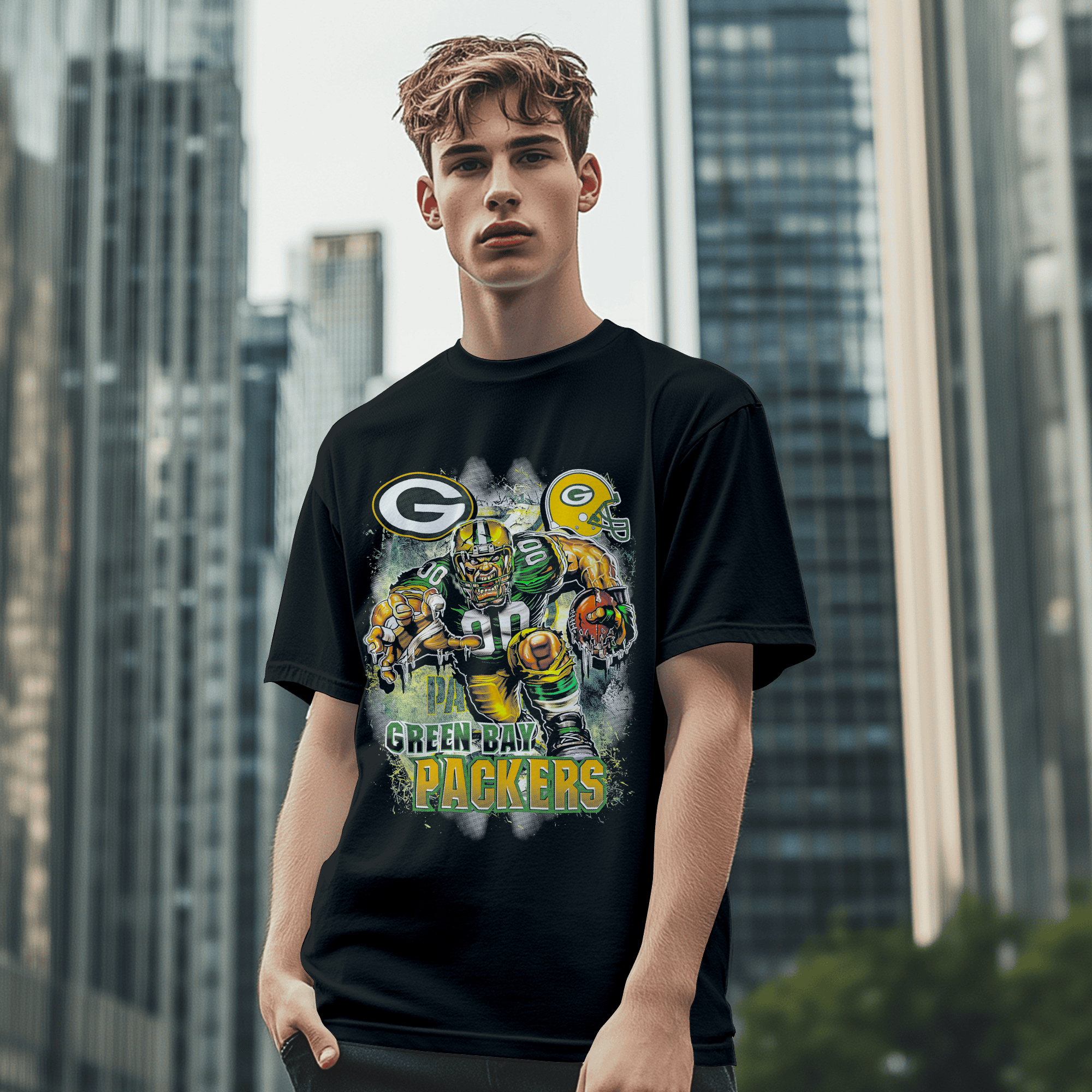 Green Bay Packers Tee - Black