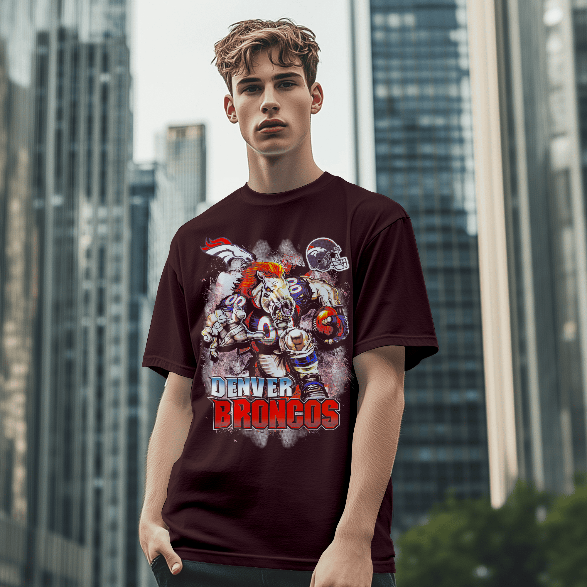 Denver Broncos Tee - Cherry Red