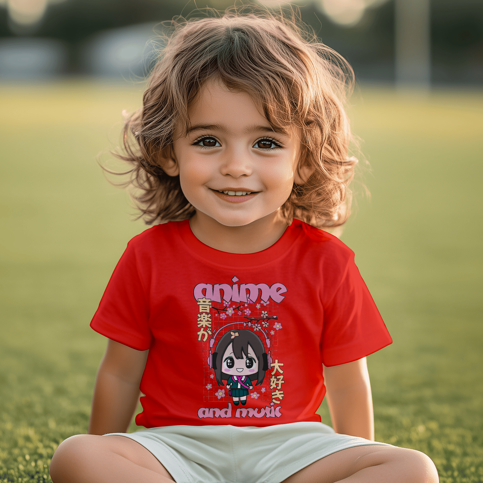 Anime & Music Kids Tee — Hot Pink