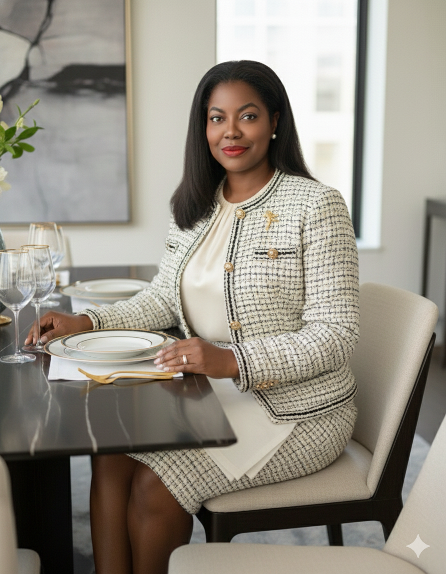 Dining with Mrs. Benjamin