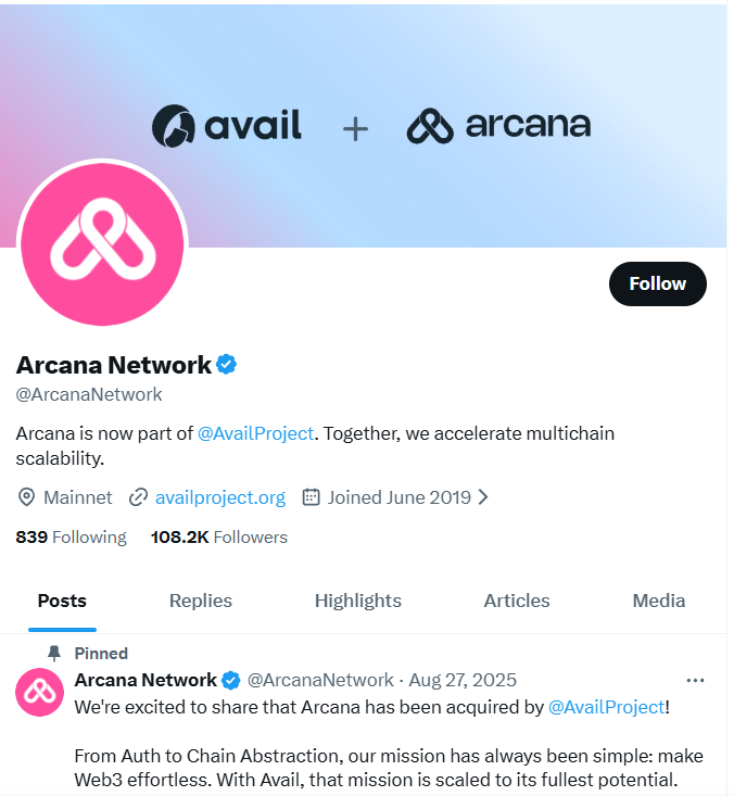 Avail x Arcana