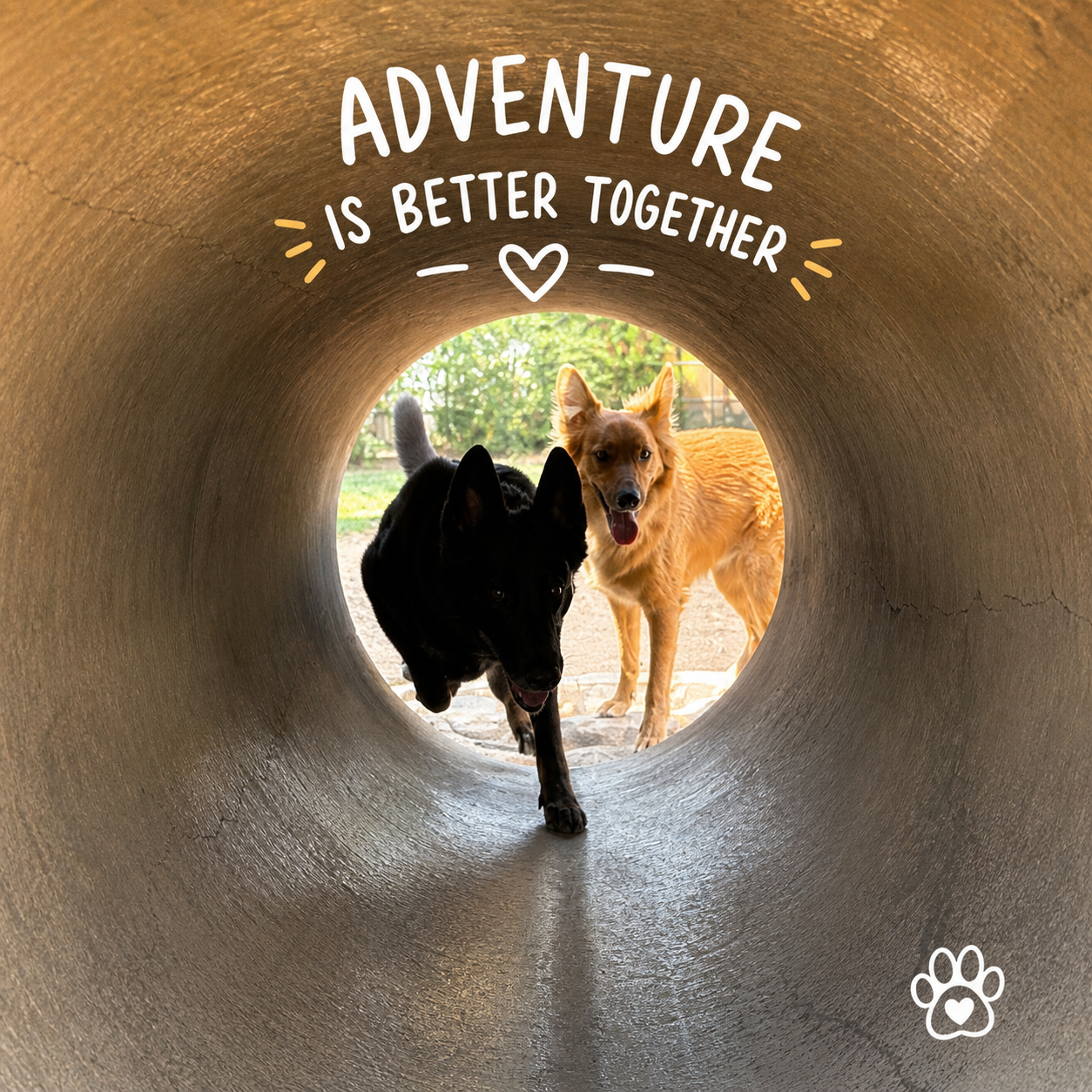 Adventure Is Better Together — KasPaws engagement creative