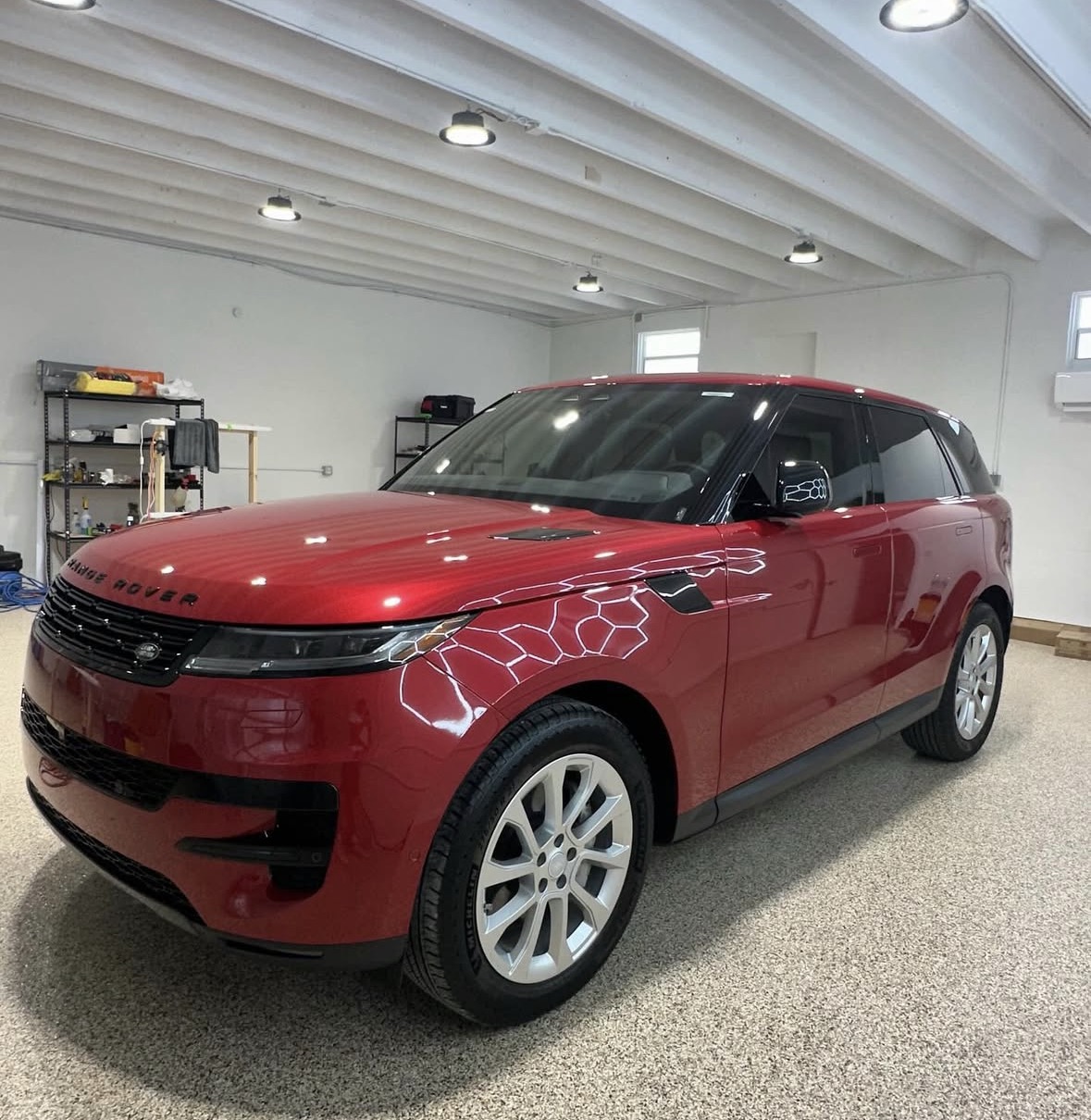 Red Range Rover Window Tint