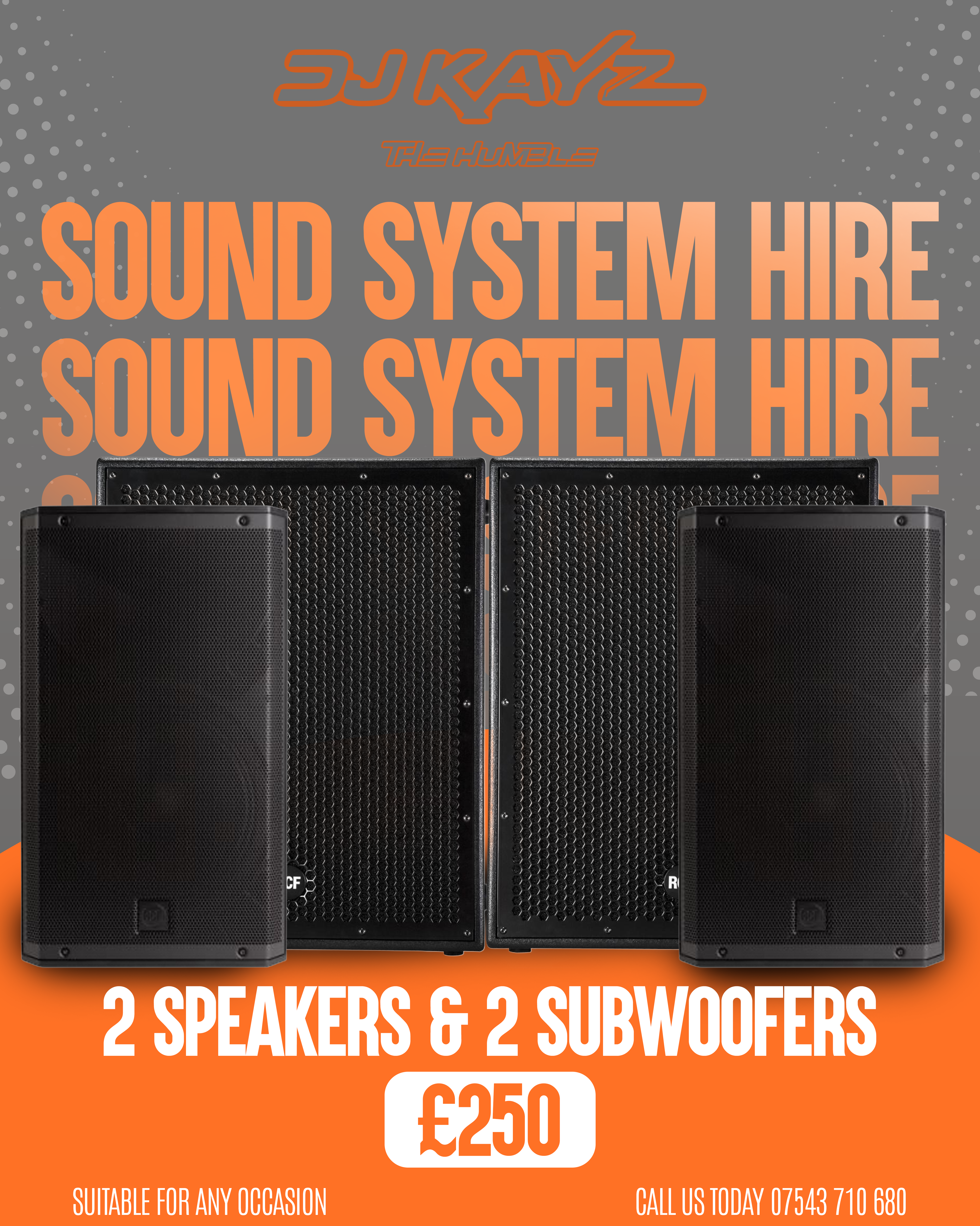 2 Speakers & 2 Bass