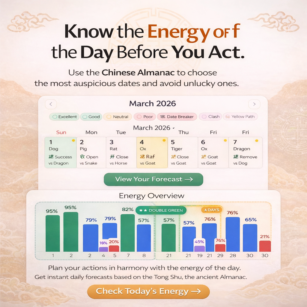 Online Tong Shu - Know the Energy of the Day
