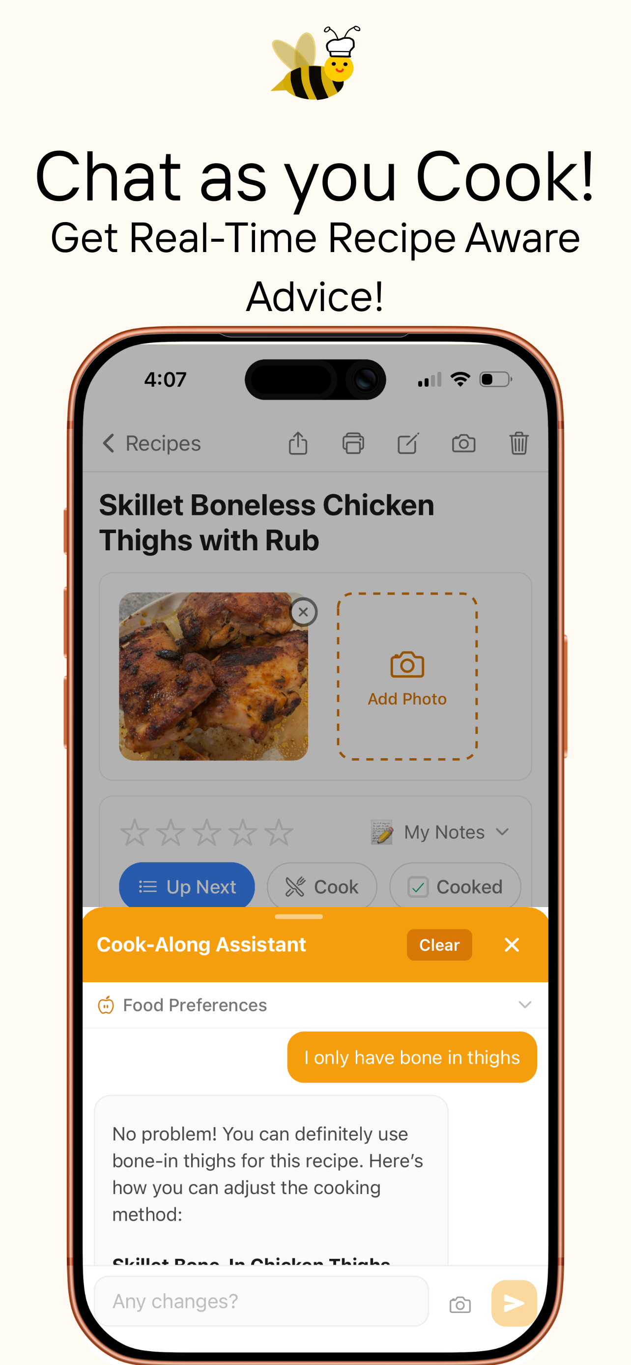 Cook - Real-time recipe-aware advice
