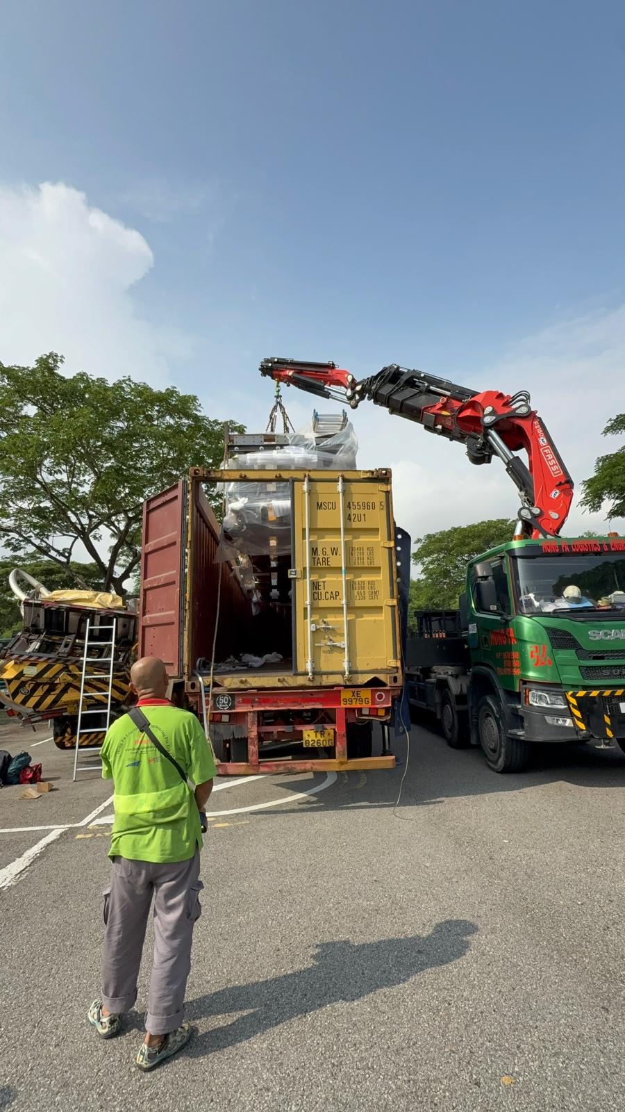 Container Loading with Crane Truck