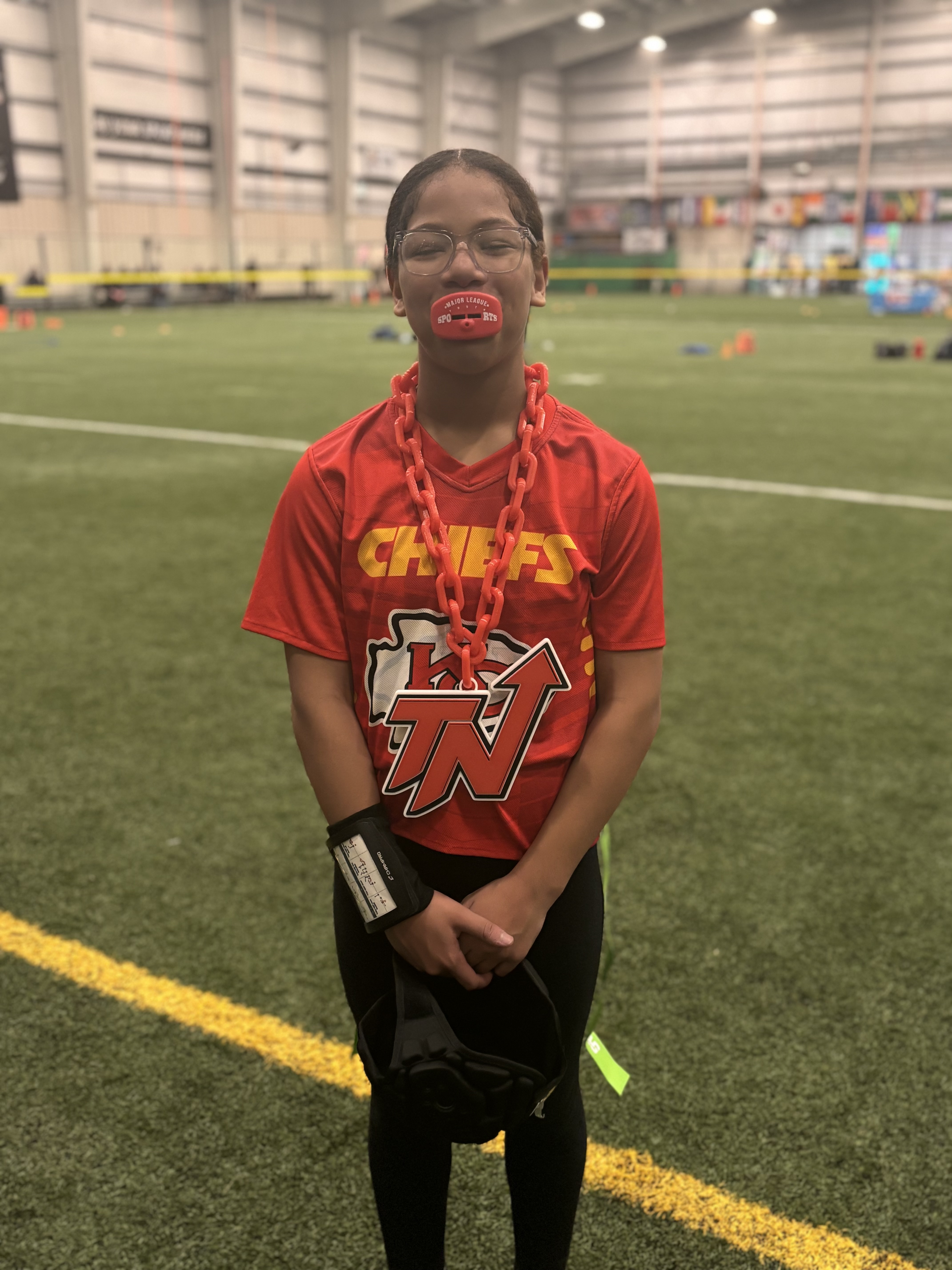 Young athlete ready for action