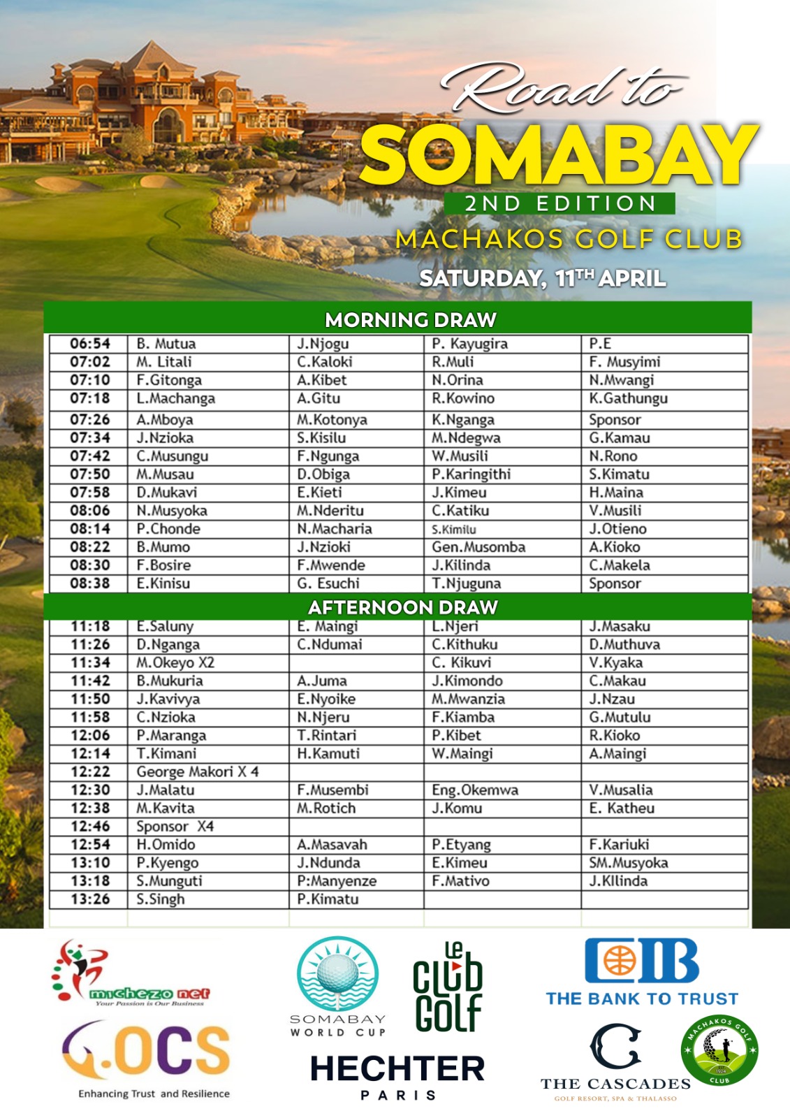 Golfers at the Tee