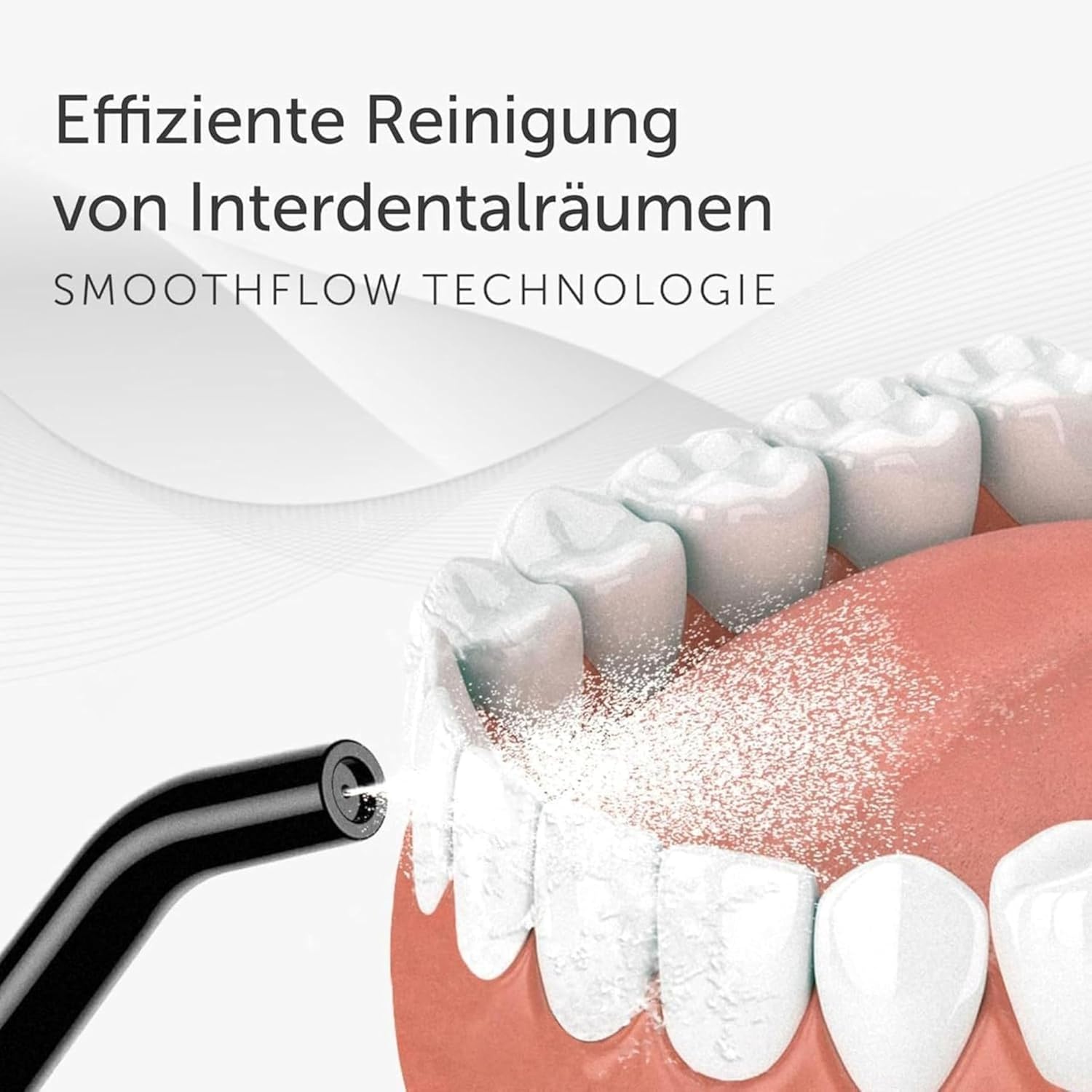 Effiziente Reinigung von Interdentalräumen mit SmoothFlow Technologie