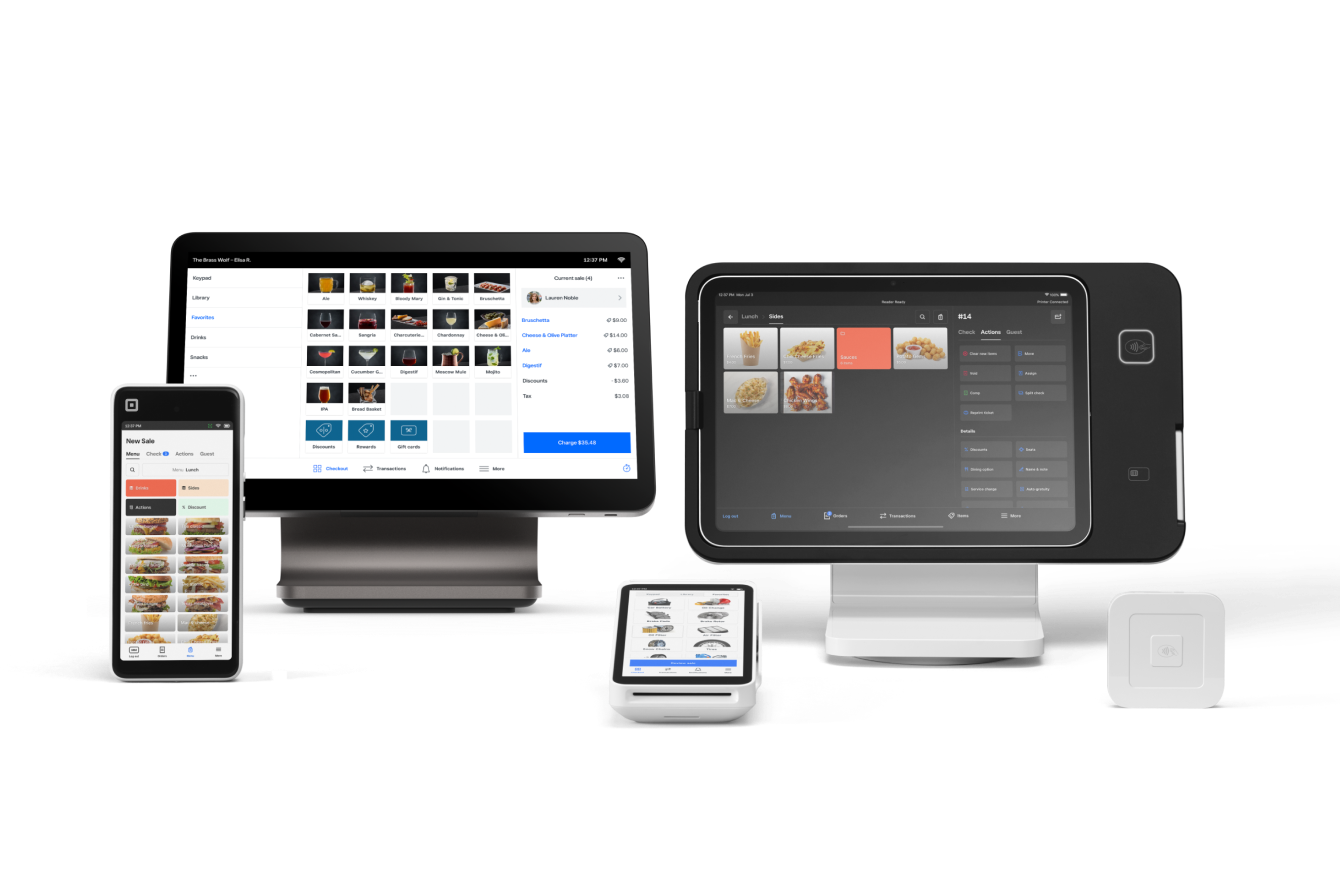 Square Hardware Lineup - Handheld, Terminal, Register, Stand, Kiosk, Reader, Accessories, Hardware Kits