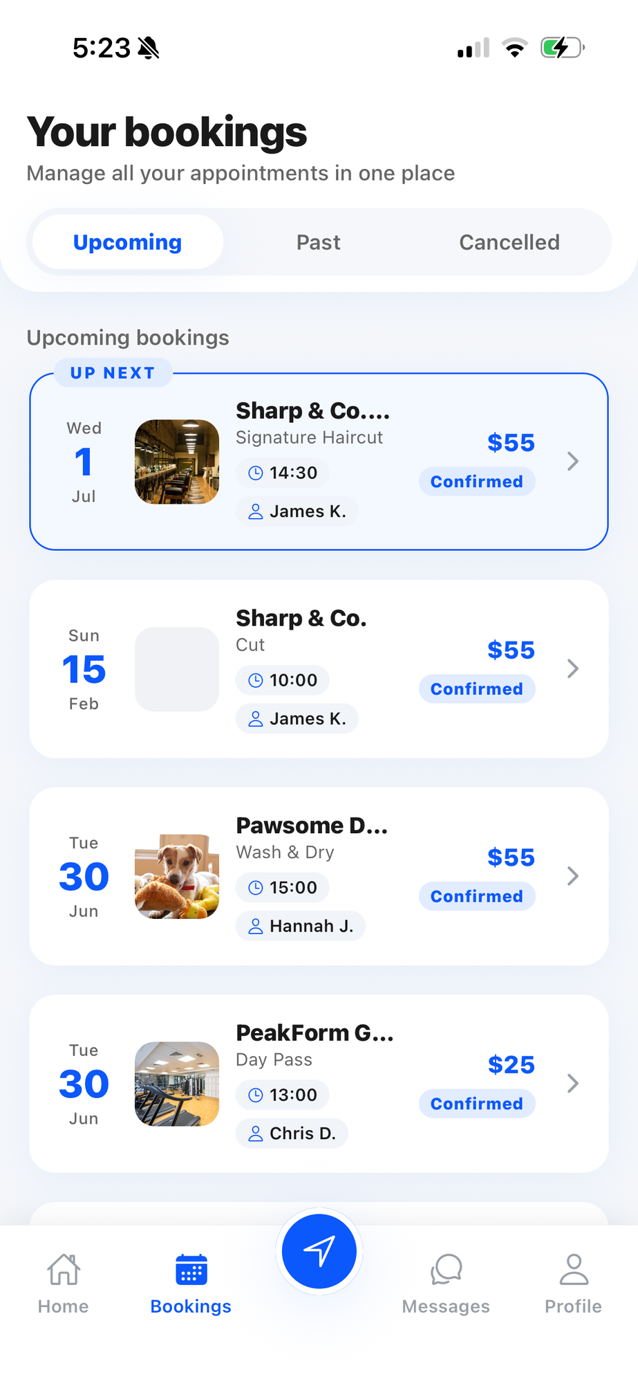 My Bookings