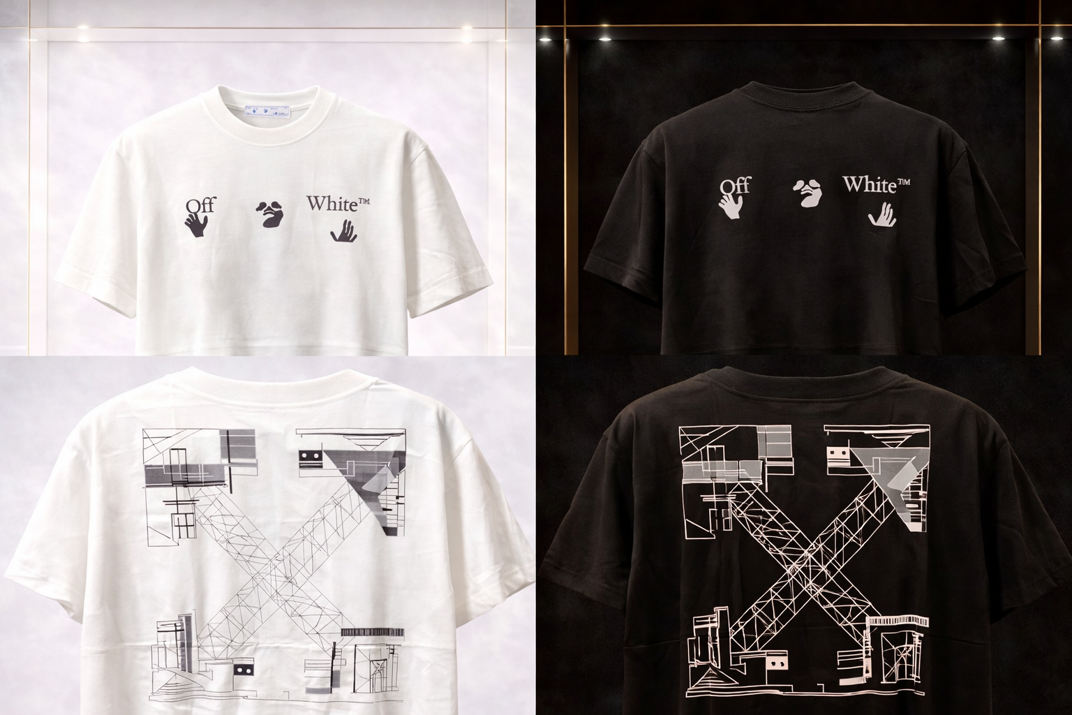 Camiseta Off-White Architecture Black & White