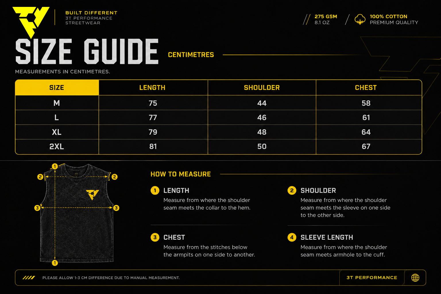 3T Size Guide