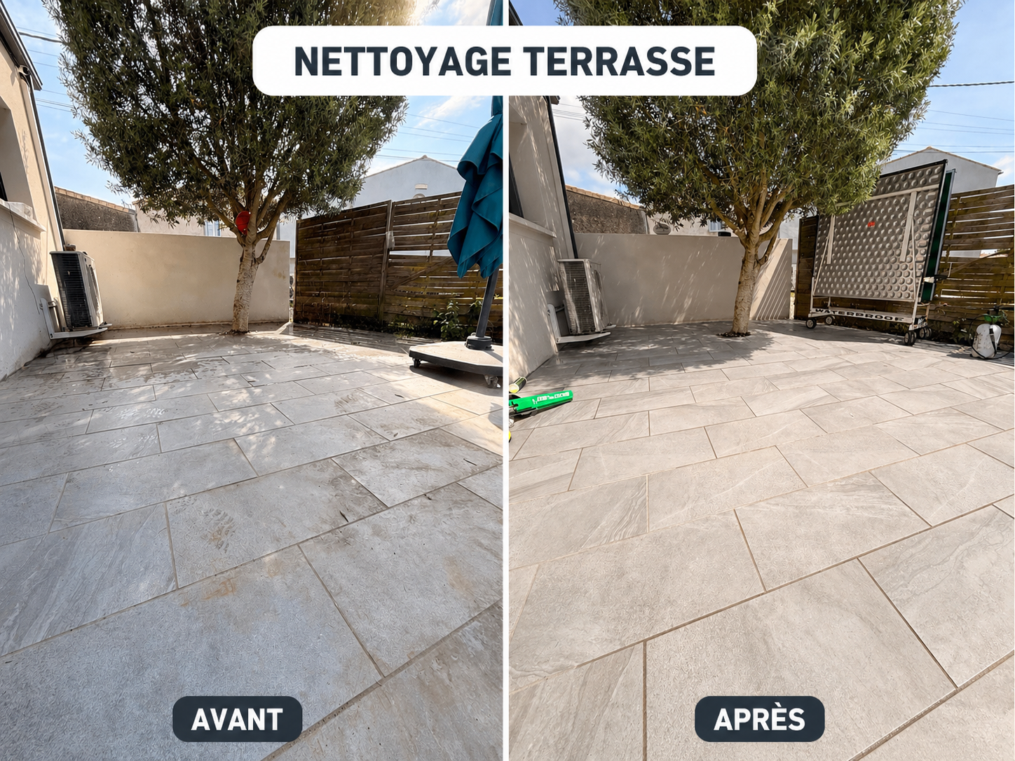 Nettoyage de Terrasse après