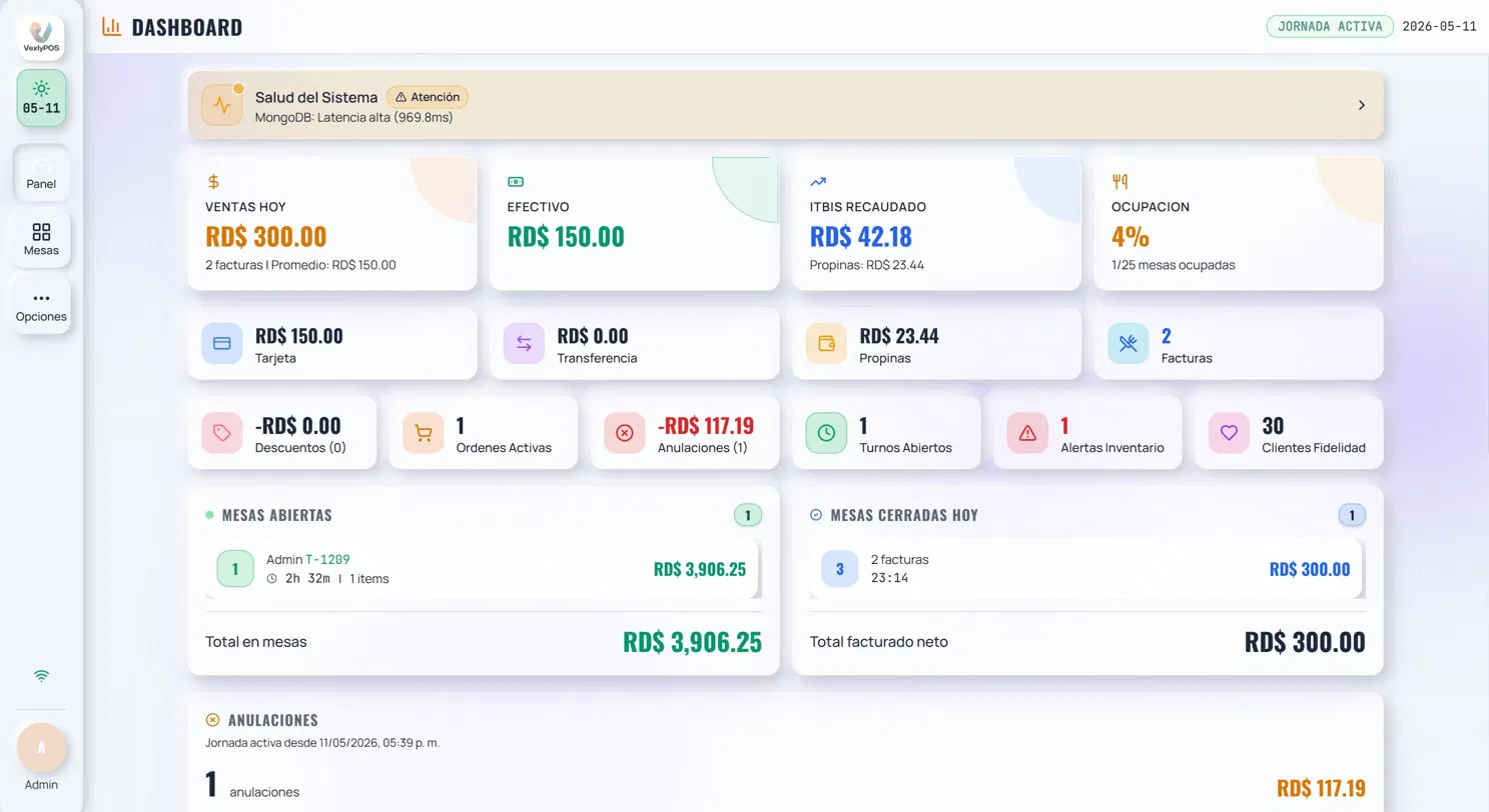 VexlyPOS Dashboard