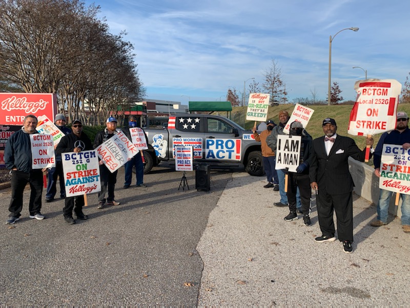 2021 strike at Kellogg's Memphis — joined by the late great State Rep. G.A. Hardaway, who was always on the ground with working people.