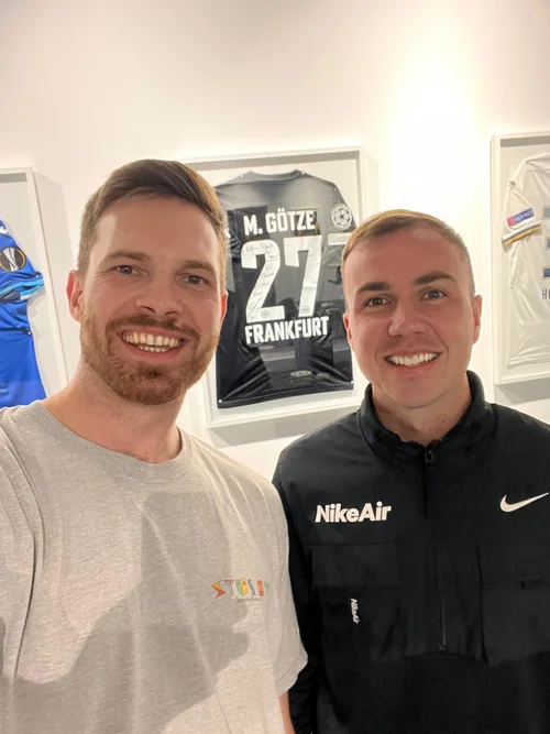 Thomas Armbrecht mit Mario Götze
