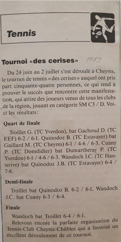 Tournoi des cerises 1989