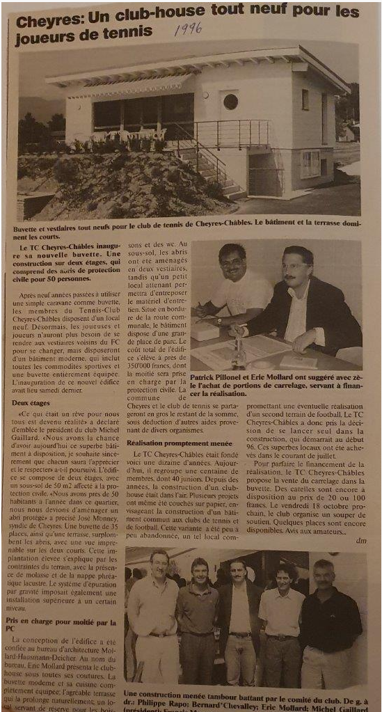 Article club-house 1996