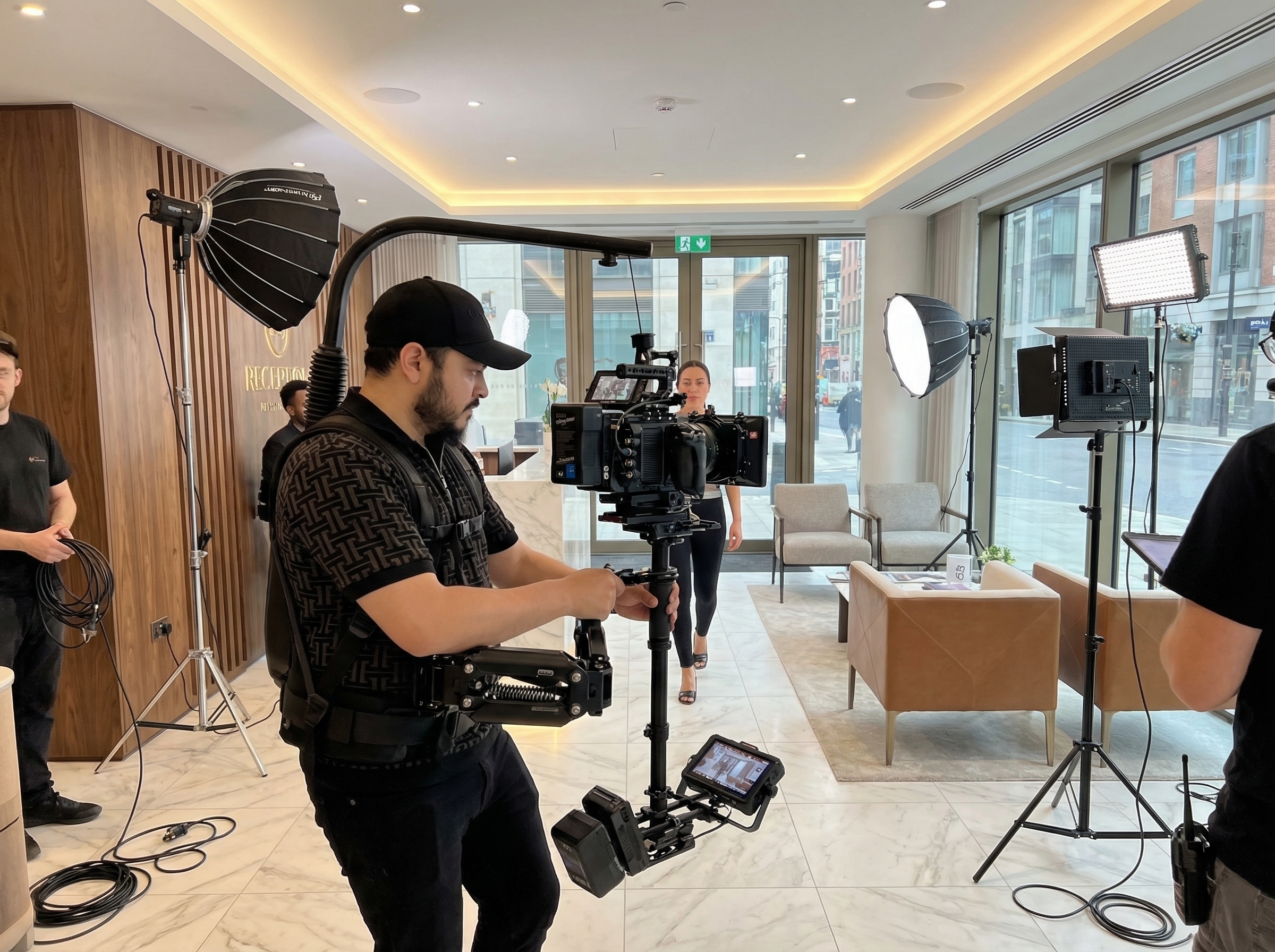 Zain — Creative Director of In Focus by Zain, operating cinema camera on set