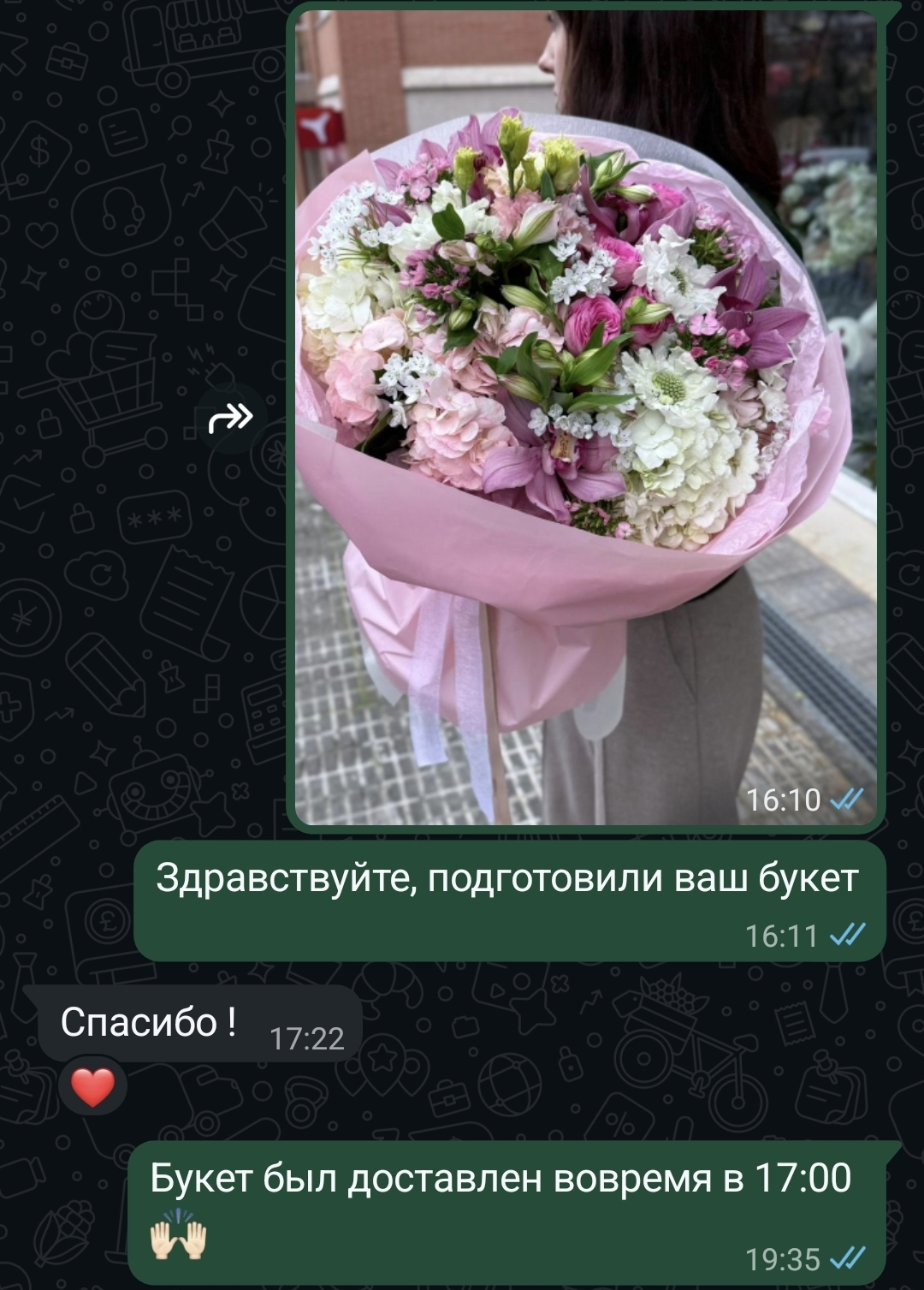 Отзыв клиента — WhatsApp