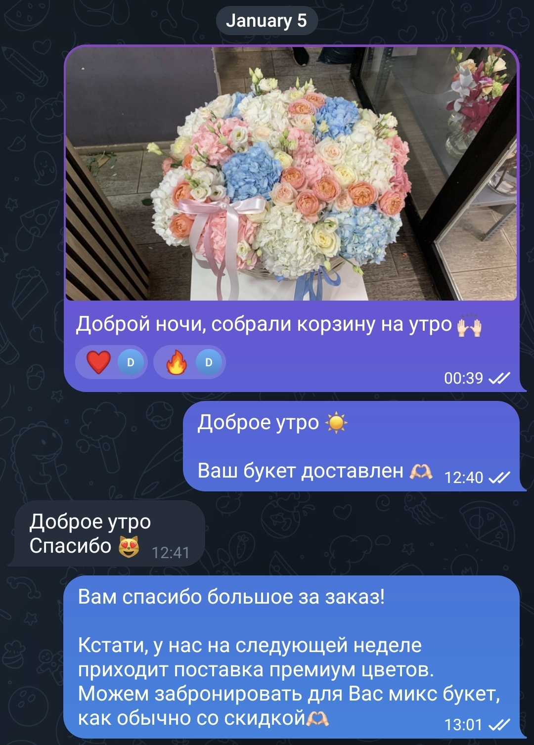 Отзыв клиента — Telegram
