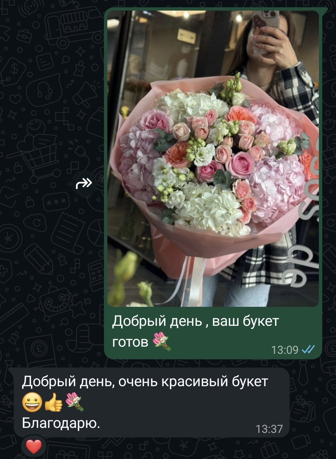 Отзыв клиента — WhatsApp
