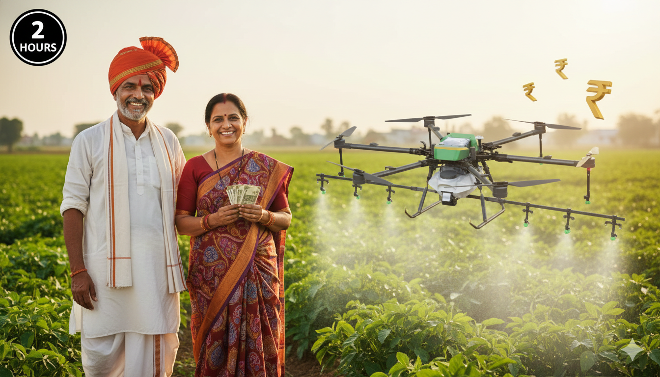 Farmer with drone