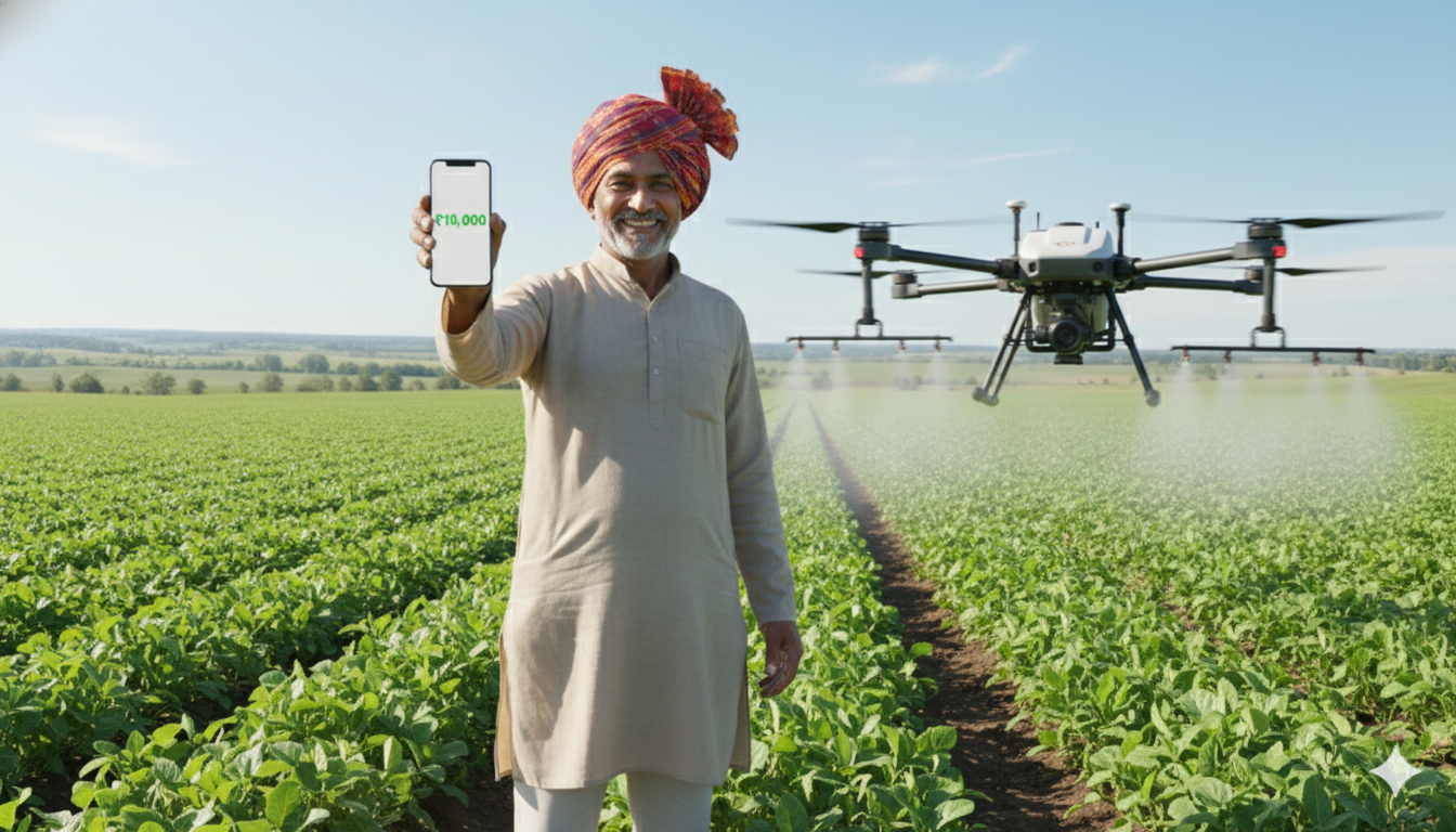 Happy farmers