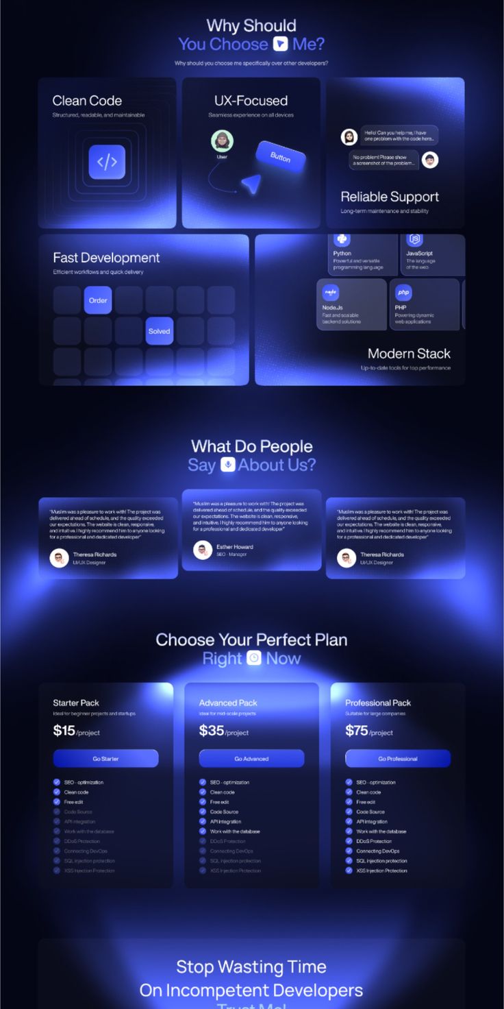 Landing Page Développeur