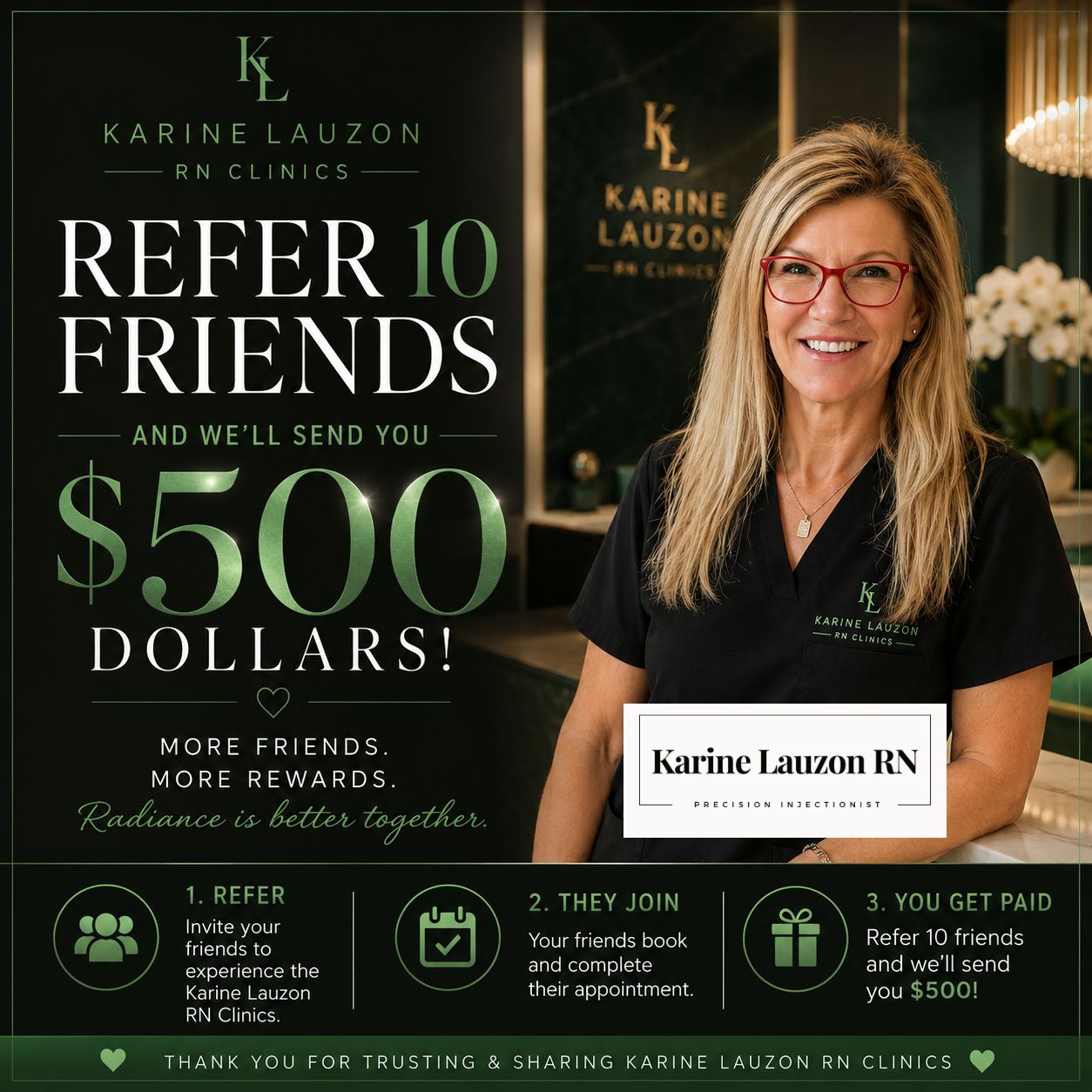 Refer 10 Friends · Get $500 Cash — Crown Referral Rewards — Radiance is Better Together