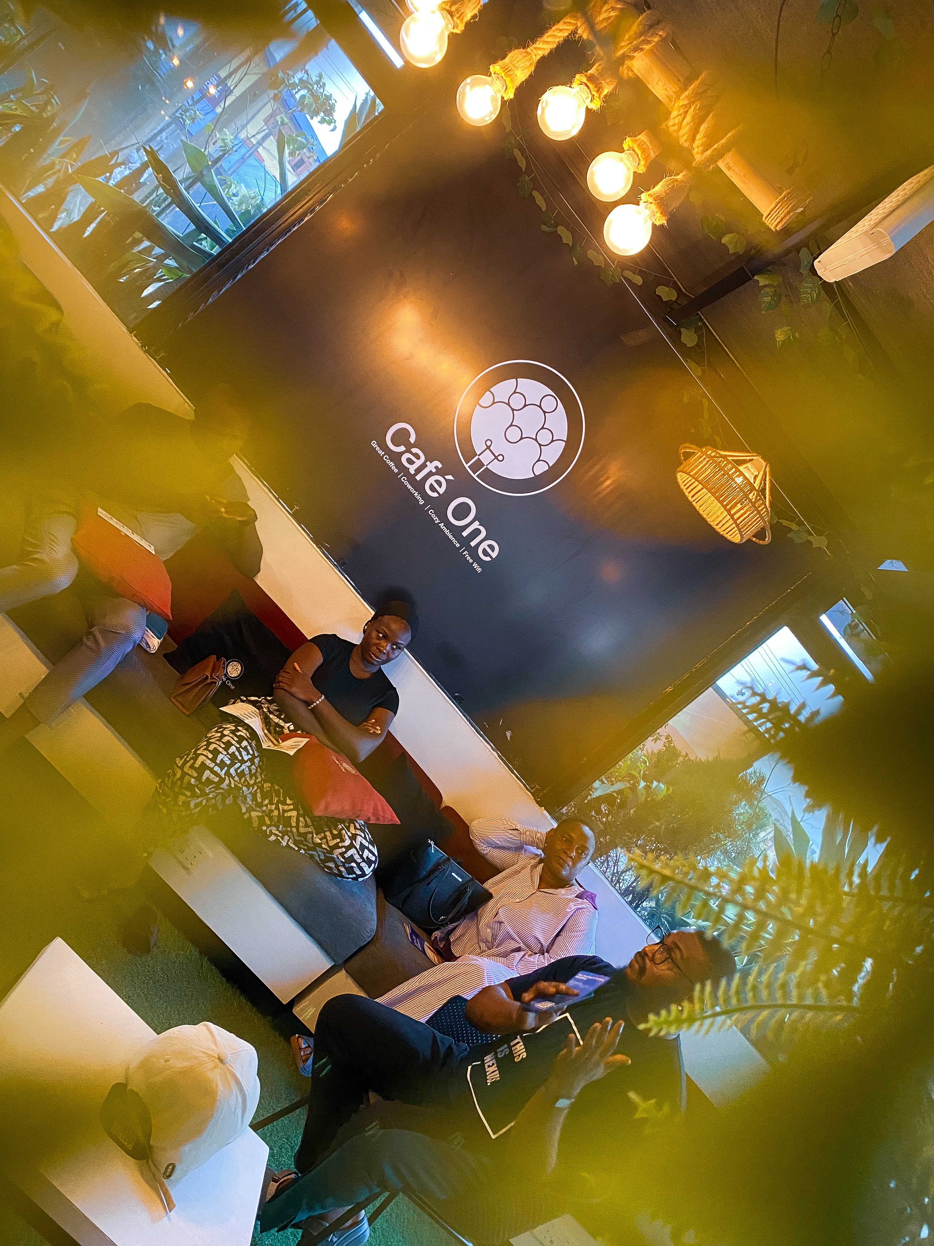 Members at Cafe One Ikeja — Lagos hub