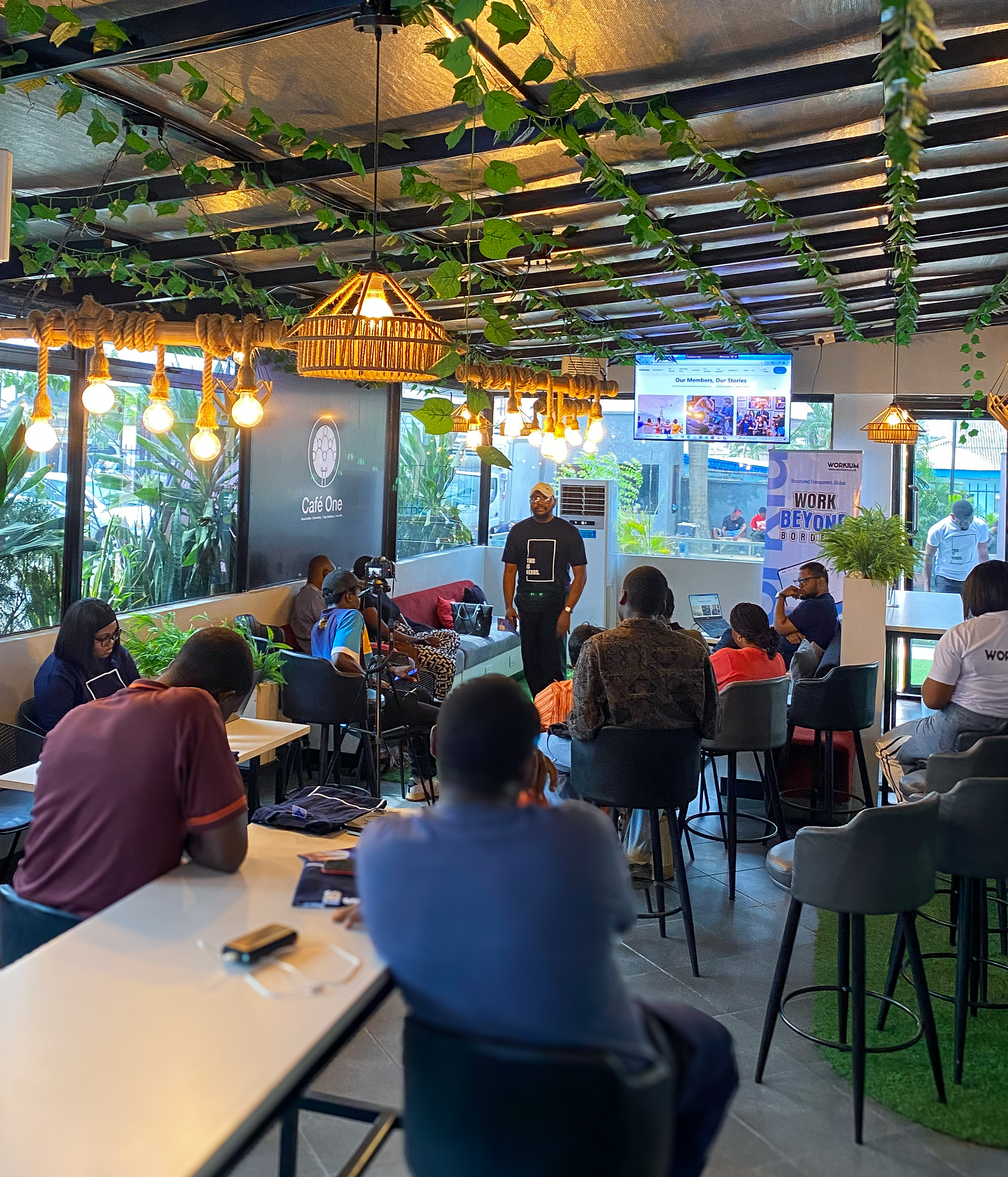 Wide room — Lagos Nexus session in full swing
