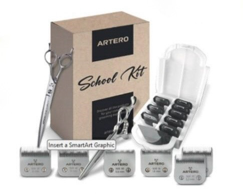 Artero School Kit - Professional clipper blades, scissors and comb attachments