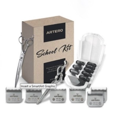 Artero School Kit - Professional clipper blades, scissors and comb attachments