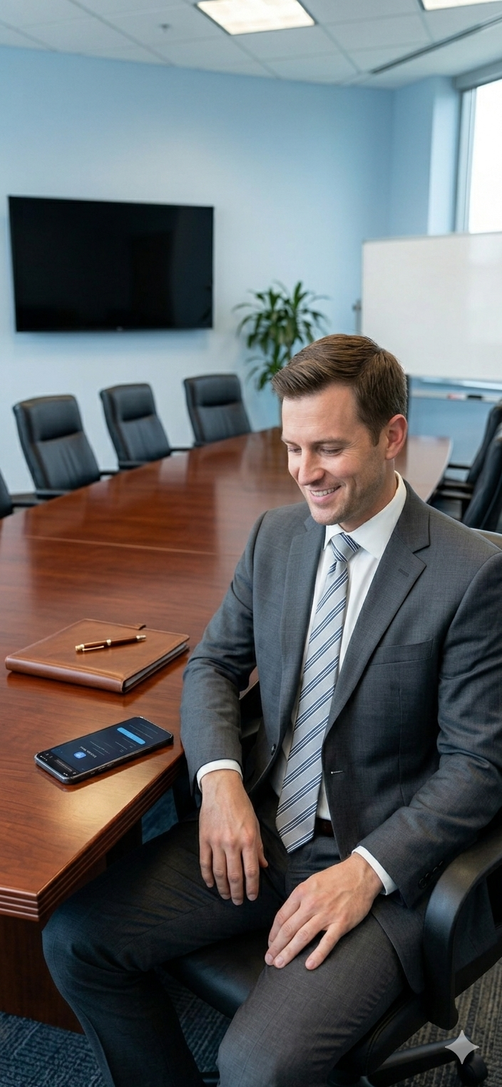 Professional using LumiFit at work