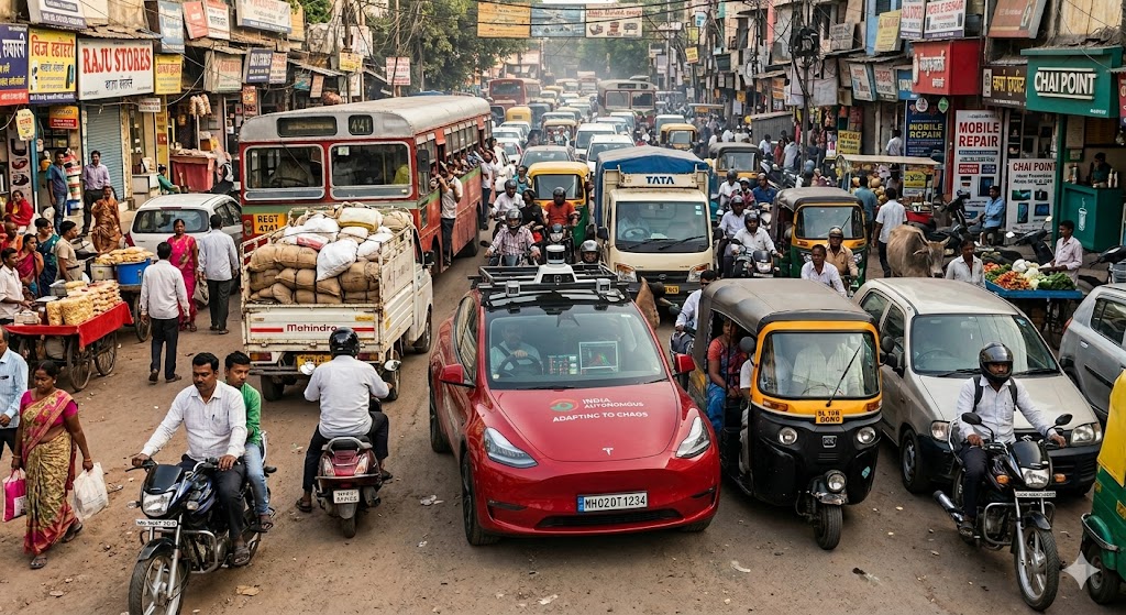 Autonomous vehicle in unstructured Indian traffic