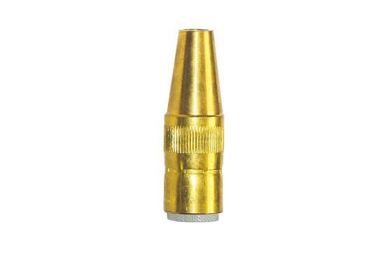 Brass MIG Nozzle Tapered with Threaded Grip