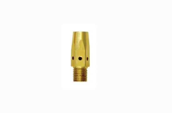 Brass Gas Diffuser Tip Holder Tapered with Gas Ports