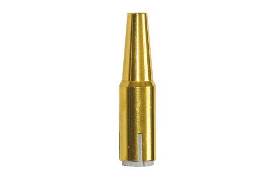 Brass MIG Nozzle Extended Taper with Slot