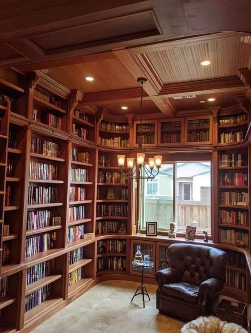 Custom Library & Built-ins - Finish Carpentry project in Placer County, CA by Monument Construction